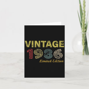 Vintage 1986 Cool 40 Years Old Bday Men Women 40th Card