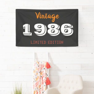 Vintage 1986 Limited Edition 40th Birthday Banner