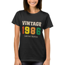 Vintage 1986 Limited Edition Retro Birthday Design