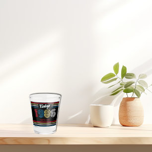 Vintage 1986 Retro Stripe 40th Birthday Favour Shot Glass