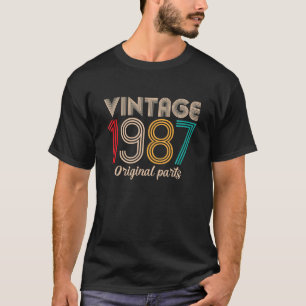 Vintage 1987 35th Birthday Gifts Retro Vintage 35 T-Shirt
