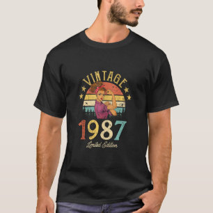 Vintage 1987 Made In 1987 35th Birthday Women 35 Y T-Shirt