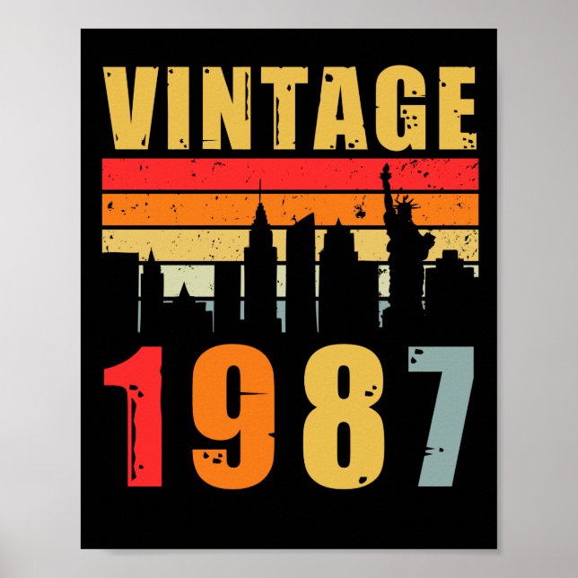 Vintage 1987 Made In 1987 Poster (Front)