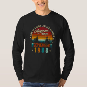 Vintage 1988 Awesome Since september 1988 34 T-Shirt