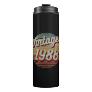 VINTAGE 1988 MEN WOMEN BIRTHDAY GIFT THERMAL TUMBLER