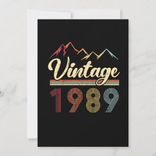 Vintage 1989 32th Birthday Retro 32 Years Old Invitation