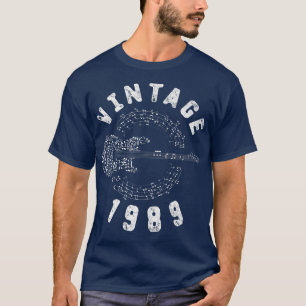 Vintage 1989 Birthday Limited Edition Guitar Music T-Shirt