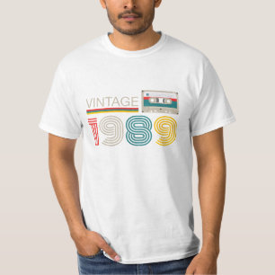Vintage 1989 – Retro Cassette Tape Aesthetic T-Shirt