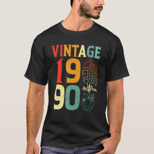 Vintage 1990 32 Year Old Birthday Camping Hiking T-Shirt