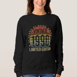 Vintage 1990 Limited Edition 35 Year Old Gifts 35t Sweatshirt