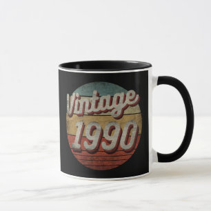 VINTAGE 1990 MEN WOMEN BIRTHDAY GIFT MUG