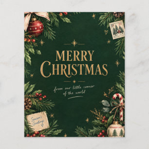 Vintage 1990s Christmas, Retro Family Holiday Flyer