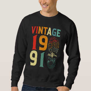 Vintage 1991 31 Year Old Birthday Camping Hiking B Sweatshirt