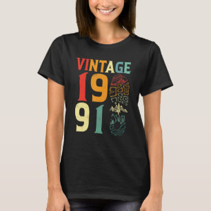 Vintage 1991 31 Year Old Birthday Camping Hiking   T-Shirt