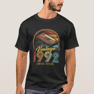 Vintage 1992 Retro Cassette 1992 34th Birthday 34 T-Shirt