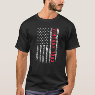 Vintage 1993 American Flag Camo 29 Years Old 29th T-Shirt
