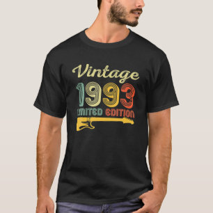 Vintage 1993 Birthday Guitar 29th Birthday 29 T-Shirt