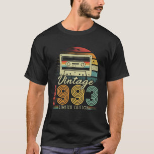 Vintage 1993 Retro Cassette 1993 33rd Birthday 33 T-Shirt