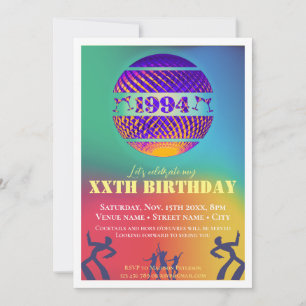 Vintage 1994 30th birthday party  invitation