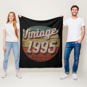 VINTAGE 1995 MEN WOMEN BIRTHDAY GIFT FLEECE BLANKET