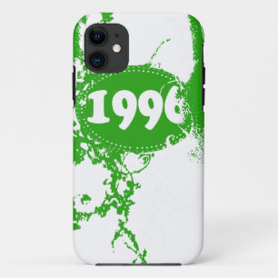 Vintage 1996 Birthday and Since (Green, White) iPhone 11 Case