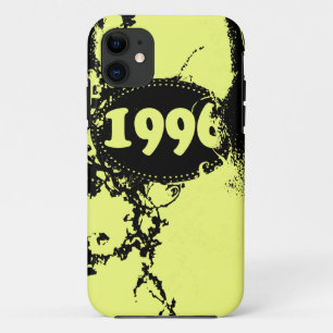 Vintage 1996 Birthday and Since (Yellow, Black) iPhone 11 Case