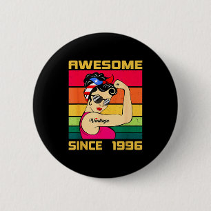 Vintage 1996 Birthday Gifts For Women 30 Year Old 6 Cm Round Badge
