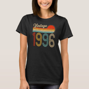 Vintage 1996 Born In 1996 26th Birthday  26 Years  T-Shirt