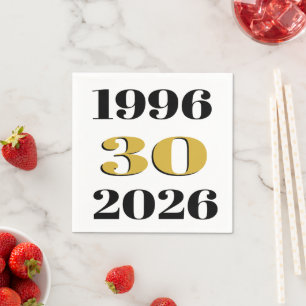 Vintage 1996 Milestone 30th Birthday Napkin