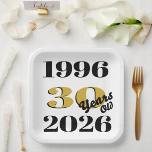 Vintage 1996 Milestone 30th Birthday Paper Plate