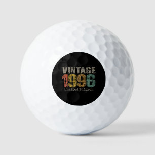 Vintage 1996 Text 30th Birthday Gift Men Women 30 Golf Balls