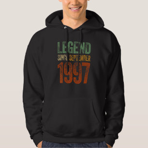 Vintage 1997 Birthday  September Born Legend Since Hoodie