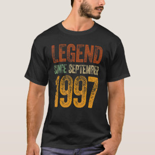 Vintage 1997 Birthday September Born Legend Since T-Shirt