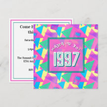 Vintage 1997 Retro Memphis Style 30th Birthday 