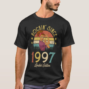 Vintage 1997 Rockin Since 25th Birthday Women 25 Y T-Shirt
