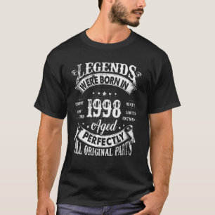 Vintage 1998  25 Years Old Men Women 25th Birthday T-Shirt