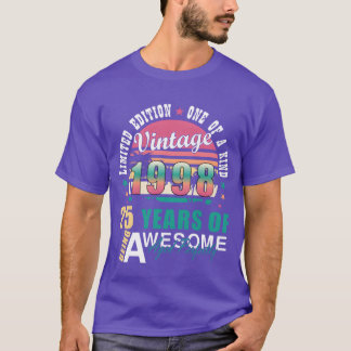 Vintage 1998 98 Birthday Retro Vintage Gift retro T-Shirt