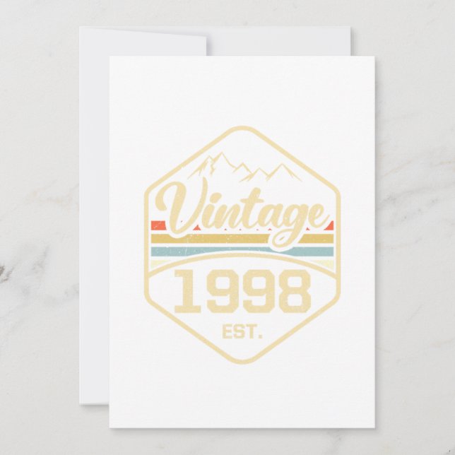 Vintage 1998 Est 23rd Birthday Gift Invitation (Front)