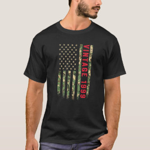 Vintage 1999 American Flag Camo 23 Years Old 23rd T-Shirt