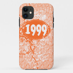 Vintage 1999 Birthday and Since (orange, white) iPhone 11 Case