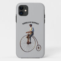 Vintage 19th Century High Wheel Bicycle with Rider