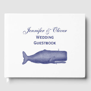 Vintage 19th Century Whale Drawing N Guest Book