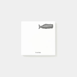 Vintage 19th Century Whale Drawing N Post-it Notes