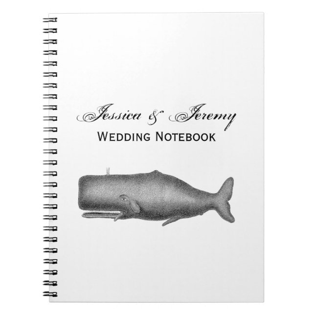 Vintage 19th Century Whale Drawing Notebook (Front)