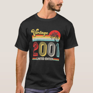 Vintage 2001 21st Birthday Decorations Men Women T-Shirt