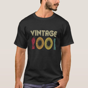 Vintage 2001 22nd Birthday Gift Men Women Retro 22 T-Shirt