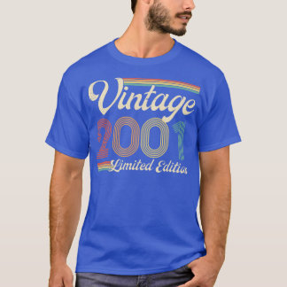 Vintage 2001 Limited Edition 22 Years Old Birthday T-Shirt