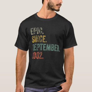 Vintage 2002 20th Birthday Epic Since September 20 T-Shirt