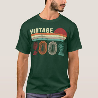 Vintage 2002 Boys Girls 20 Years Old 20th Birthday T-Shirt