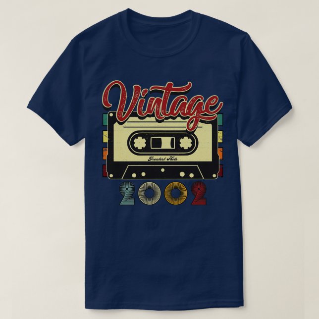 Vintage 2002 Greatest Hits Cassette Tape T-Shirt (Design Front)